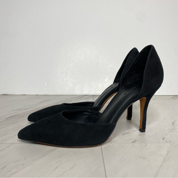 Vince D’Orsay Pointy Toe Black Suede Pump 7 1/2 M - Picture 15 of 15
